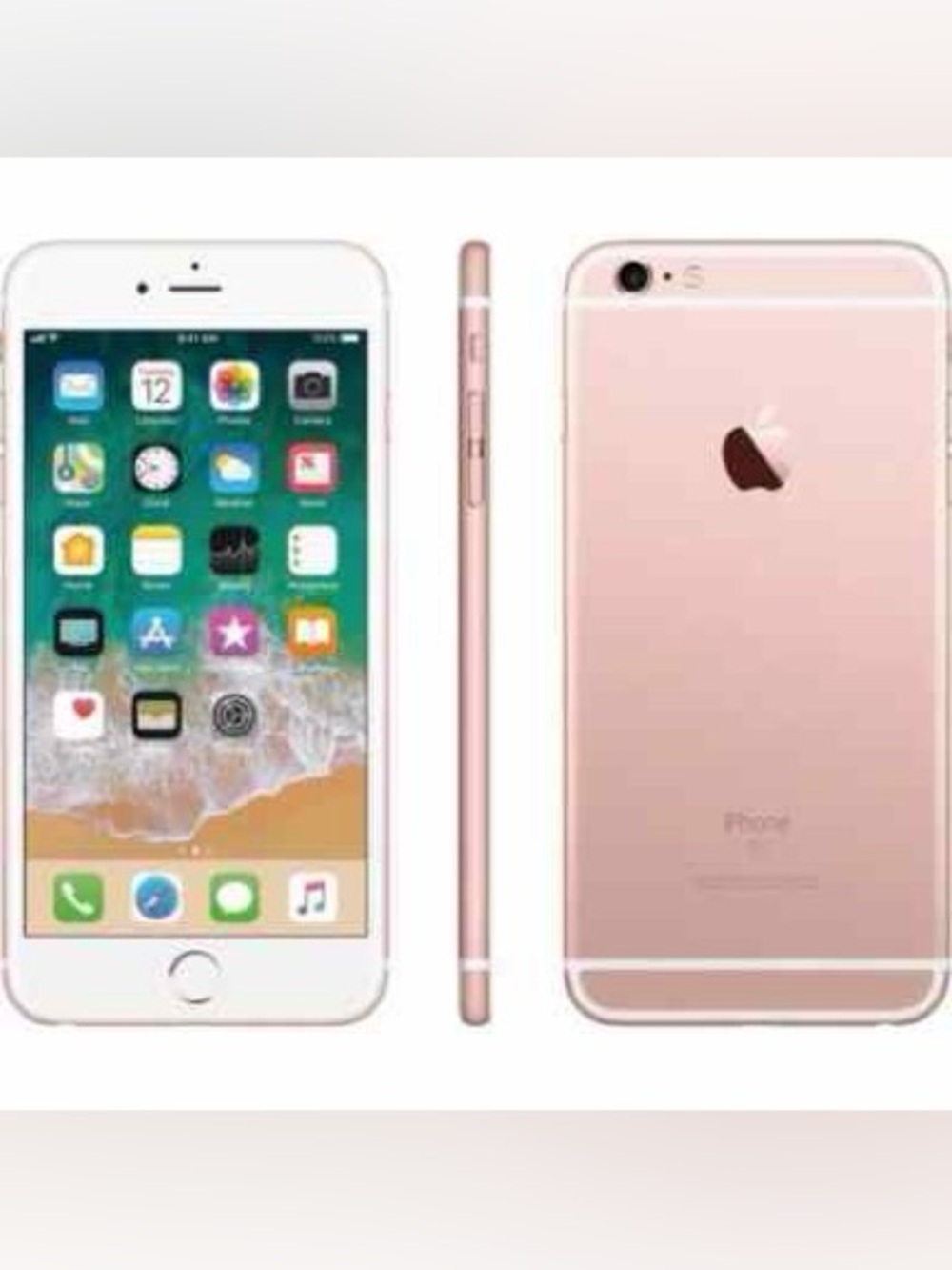 Apple iPhone Rose Gold Smartphone with White Front